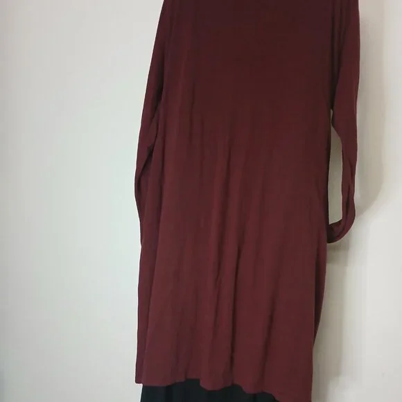 UEC Zenana Outfitters Maroon Long Sweater Duster with pockets size 3X - Picture 6 of 9